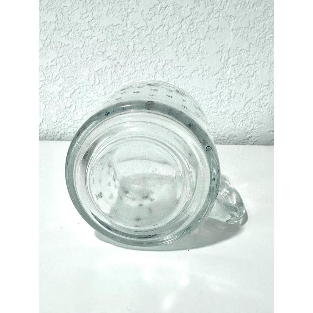Vintage Anchor Hocking Clear Mug Glass Pink Roses Lace Design Floral with Handle - Picture 4 of 7
